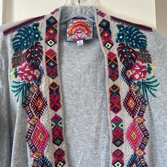 Johny Was embroidered cardigan - Picture 2 of 8